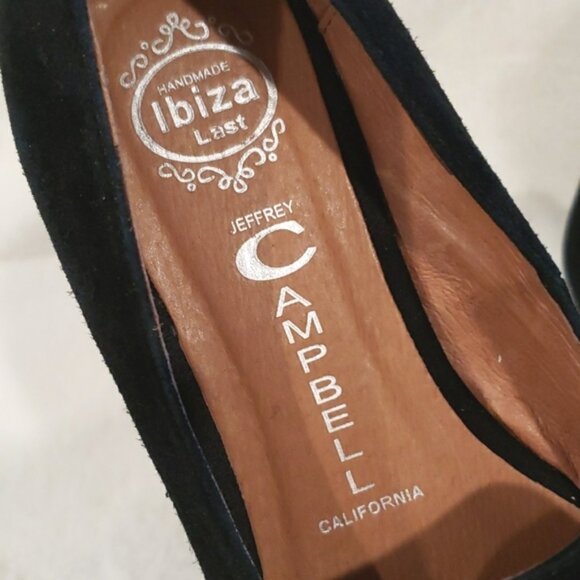 Jeffery Campbell Ibiza Present Black Suede Combo Flats Size 7 - Picture 5 of 13